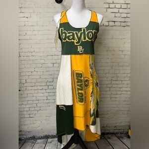 Styles Ever After Green Yellow Vintage Original Baylor NCAA Maxi Dress Size M